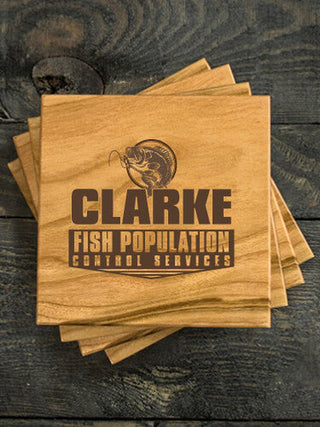 Fish Services : Coasters - Engraved