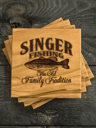 Fishing Family Tradition : Coasters - Engraved