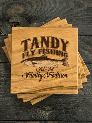 Fly Fishing Family Tradition : Coasters - Engraved