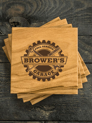 Garage : Coasters - Engraved