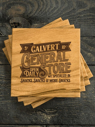 General Store : Coasters - Engraved