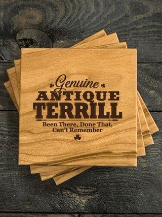 Genuine Irish Antique : Coasters - Engraved