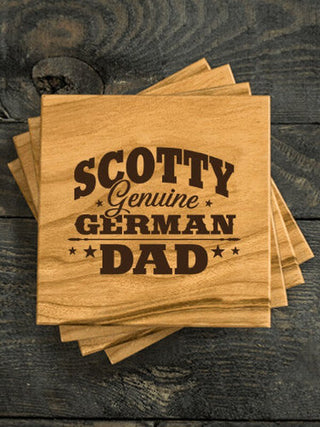 German Dad : Coasters - Engraved