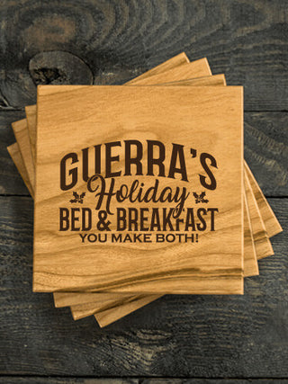 Holiday Bed And Breakfast : Coasters - Engraved