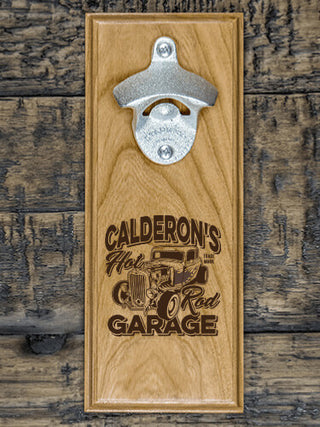 Hot Rod Garage : Bottle Openers - Engraved