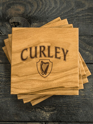 Irish Harp : Coasters - Engraved
