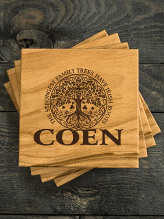Irish Roots : Coasters - Engraved