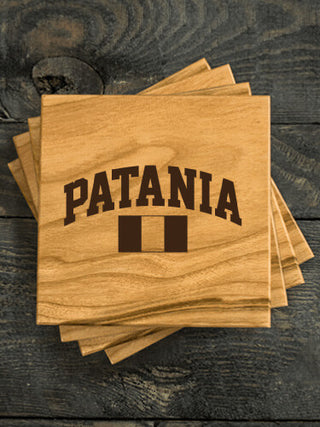 Italian Flag Varsity : Coasters - Engraved