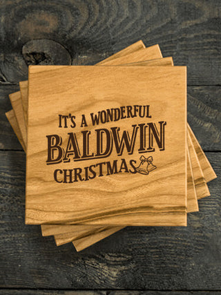 It's A Wonderful Christmas : Coasters - Engraved