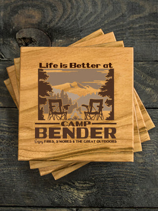 Life Is Better : Coasters - Engraved