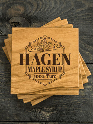 Maple Syrup : Coasters - Engraved