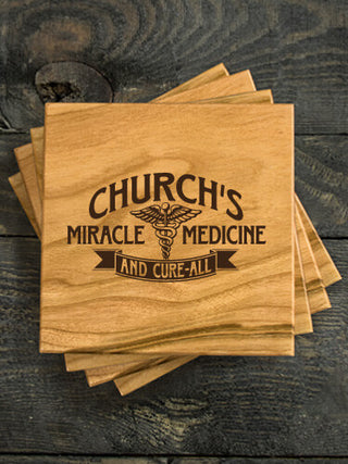 Miracle Medicine : Coasters - Engraved