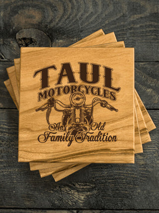 Motorcycle Family Tradition : Coasters - Engraved