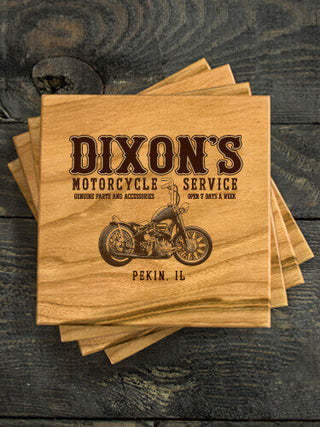 Motorcycle Service BP : Coasters - Engraved