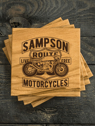 Motorcycles : Coasters - Engraved