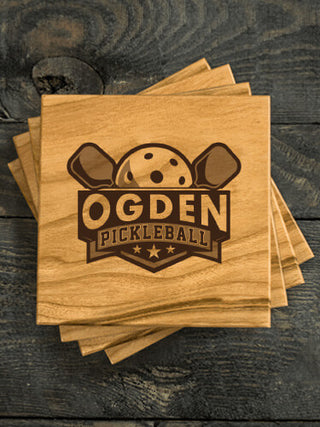 Pickleball : Coasters - Engraved