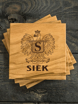Polish Monogram : Coasters - Engraved