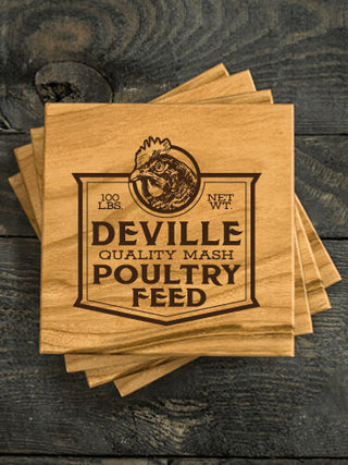 Poultry Feed : Coasters - Engraved