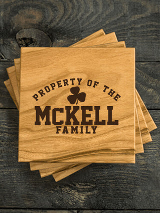 Property of Irish : Coasters - Engraved