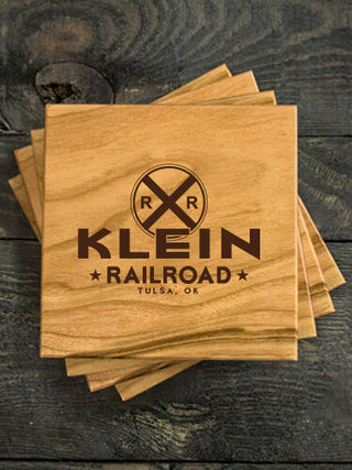 Railroad : Coasters - Engraved