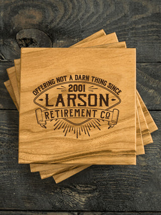 Retirement Company : Coasters - Engraved