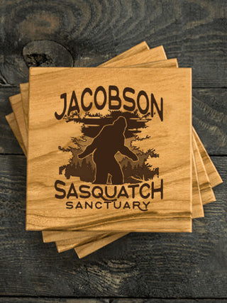 Sasquatch Sanctuary : Coasters - Engraved