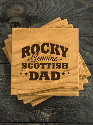Scottish Dad : Coasters - Engraved