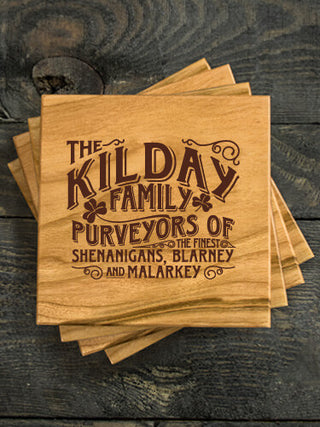 Shenanigans Family : Coasters - Engraved