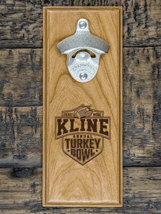 Turkey Bowl : Bottle Openers - Engraved