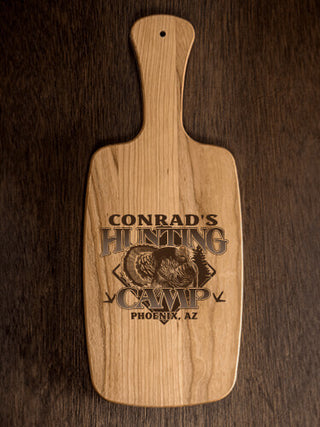 Turkey Hunting Camp : Cheese Boards - Engraved