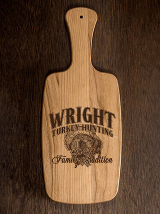 Turkey Hunting Family Tradition : Cheese Boards - Engraved