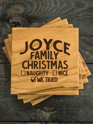 We Tried : Coasters - Engraved