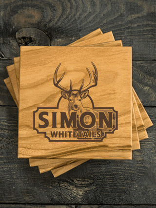 Whitetails : Coasters - Engraved