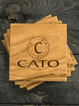 Woodworking Monogram : Coasters - Engraved