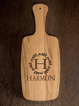 Wreath Monogram : Cheese Boards - Engraved