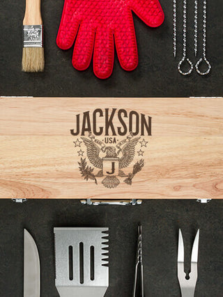 Eagle Monogram : 10 Piece BBQ Set