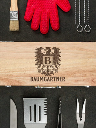 German Monogram : 10 Piece BBQ Set