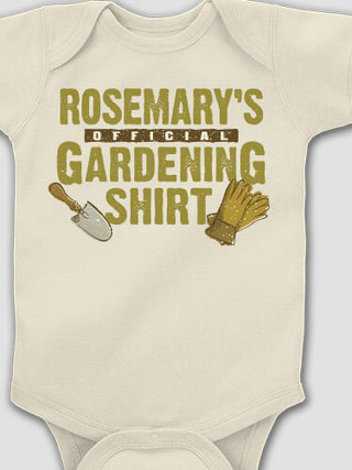 Official Gardening : Printed Baby Bodysuits