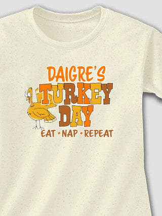 Turkey Day : Adult Ladies Fitted T-Shirt