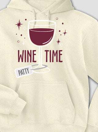 Wine Time : Printed Hoodies