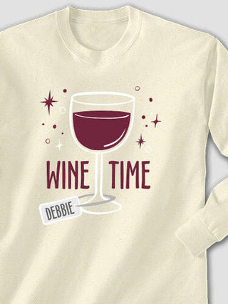Wine Time : Printed Long Sleeves