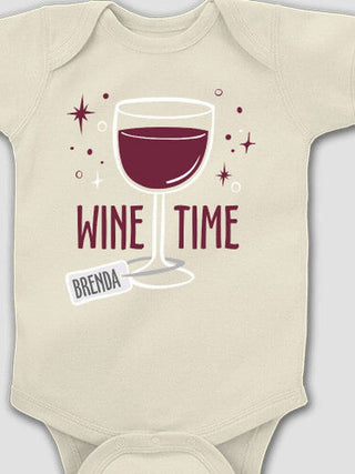 Wine Time : Printed Baby Bodysuits