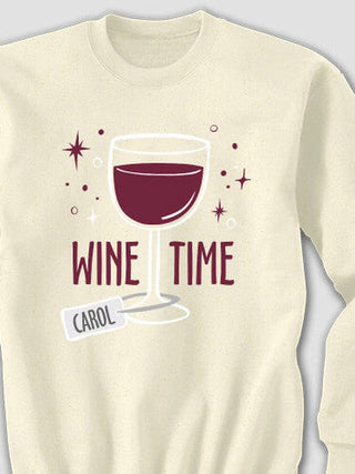Wine Time : Printed Sweatshirts