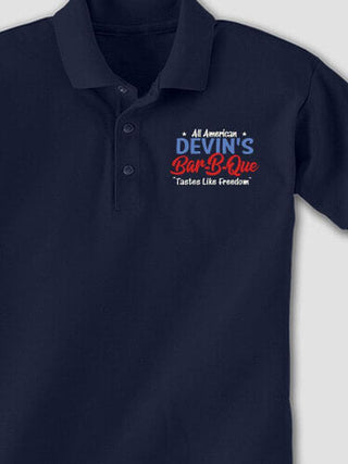 All American BBQ : Embroidered Polo Shirts