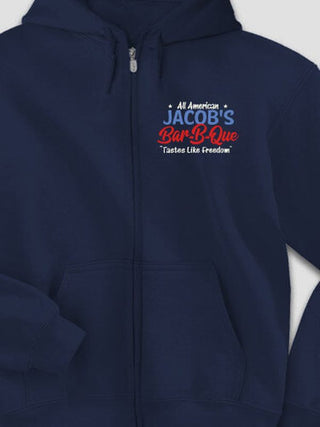 All American BBQ : Embroidered Zip Hoodies