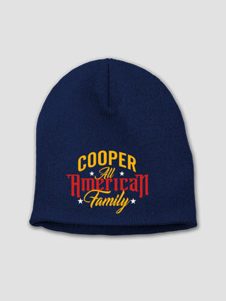 All-American Family : Embroidered Beanies