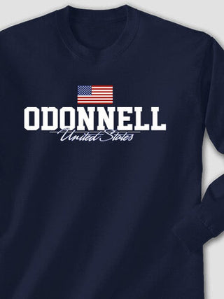 American Flag : Printed Long Sleeves