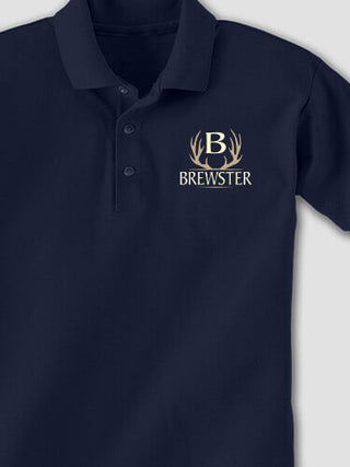 Antler Monogram : Embroidered Polo Shirts