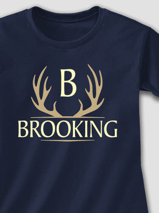 Antler Monogram : Adult Ladies Fitted T-Shirt