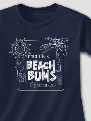 Beach Bums : Adult Ladies Fitted T-Shirt